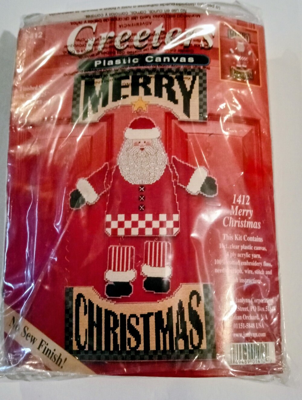 VTG GREETERS Cross Stitch MERRY CHRISTMAS #1412 Colorful Kit New In PKG